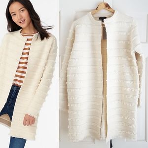 J CREW Juliette Collarless Sweater Blazer Stripe